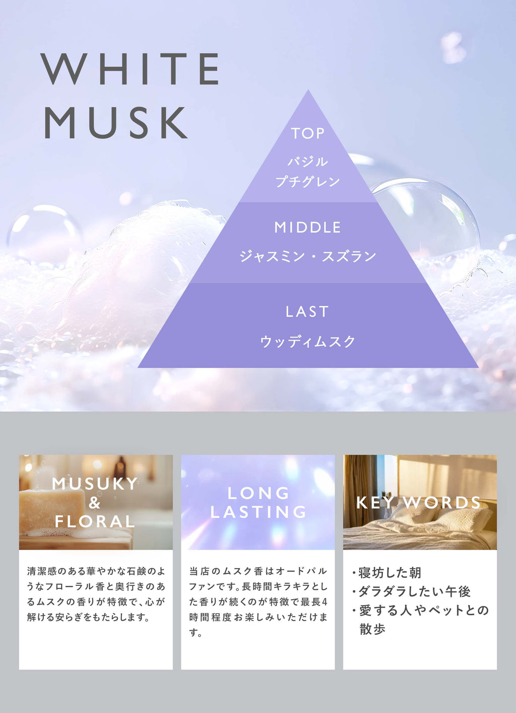 White Musk EDP（ホワイトムスク　オードパルファン）